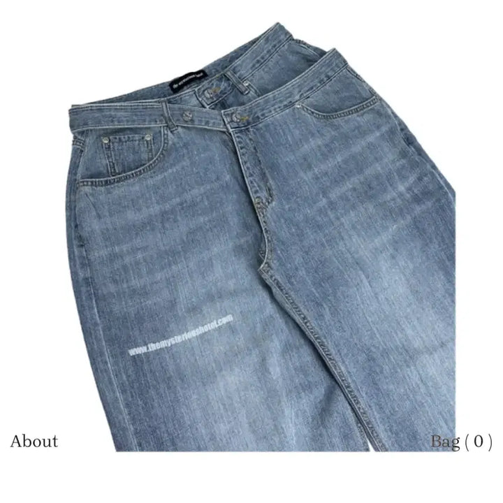 [BUNJANG] The Mysterious Hotel Cross Layered Denim Jeans / 더미스테리어스호텔 크로스 레이어드 데님 1사이즈