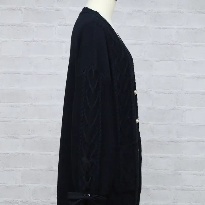 [BUNJANG] Amavel Sugar Ribbon Long Cardigan / Amavel 아마벨 슈가 리본 롱 가디건