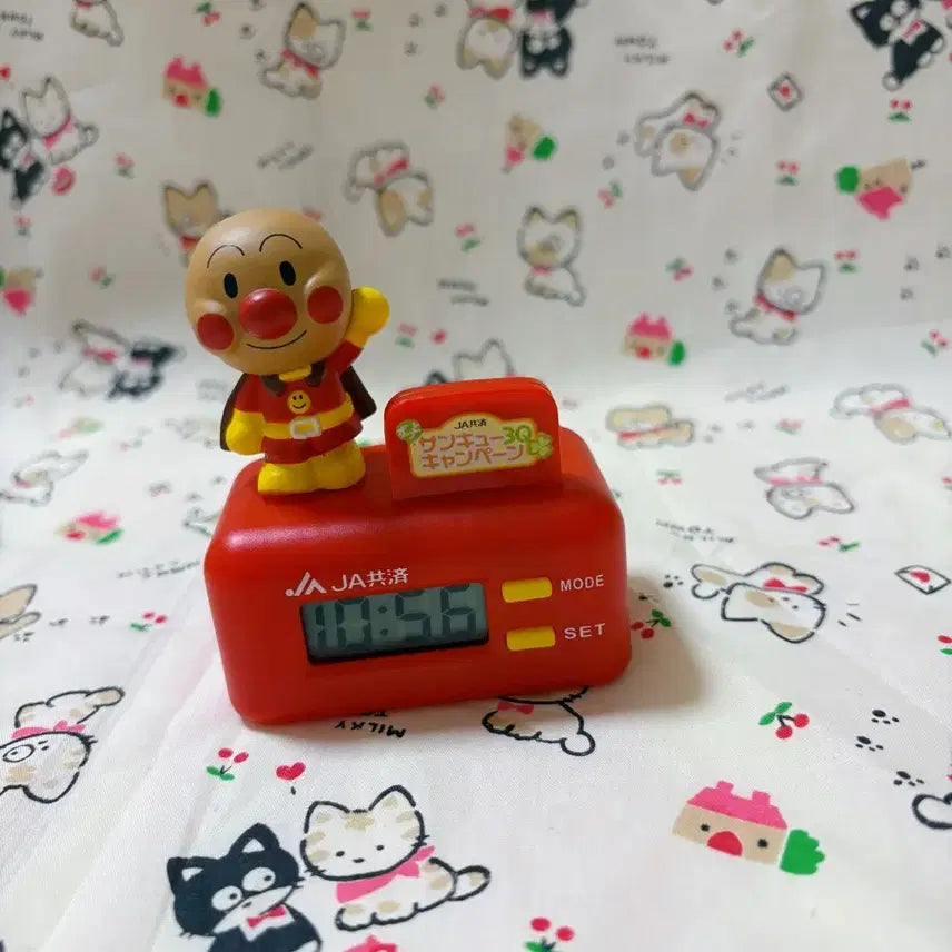 [BUNJANG] Anpanman Desk Clock with Memo Holder / 호빵맨 탁상시계겸 메모꽂이