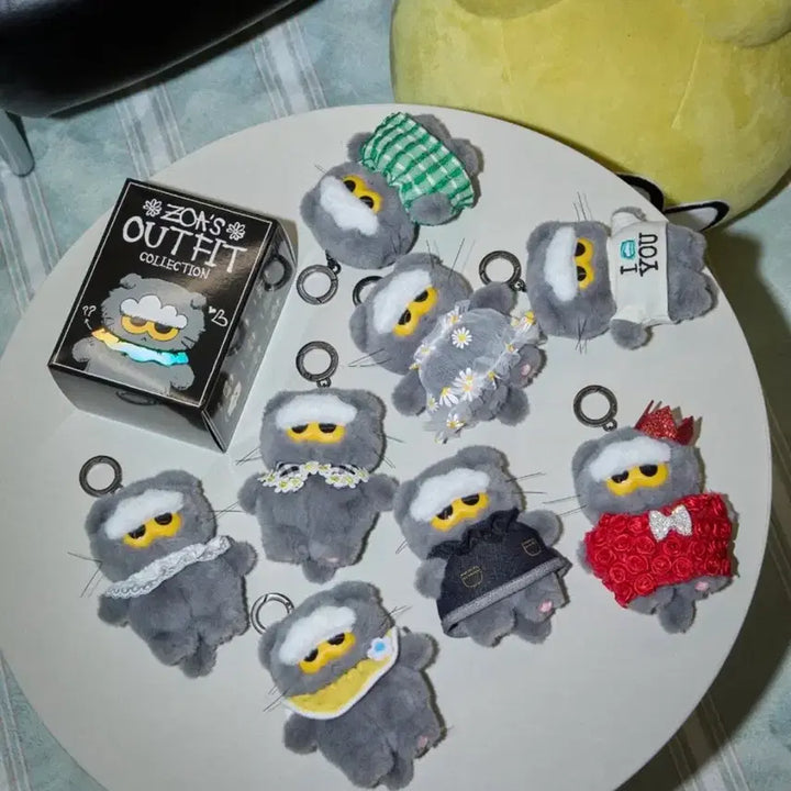 [BUNJANG] Jo &amp; Friends Jo-ah Frill Plush Keyring / 스티커.풍선포함) 조앤프렌즈 조아 랜덤 플러시 프릴 키링
