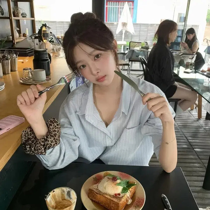 [SOLD OUT] 남서연 착용 유리에 구름 스트라이프 셔츠 shirts