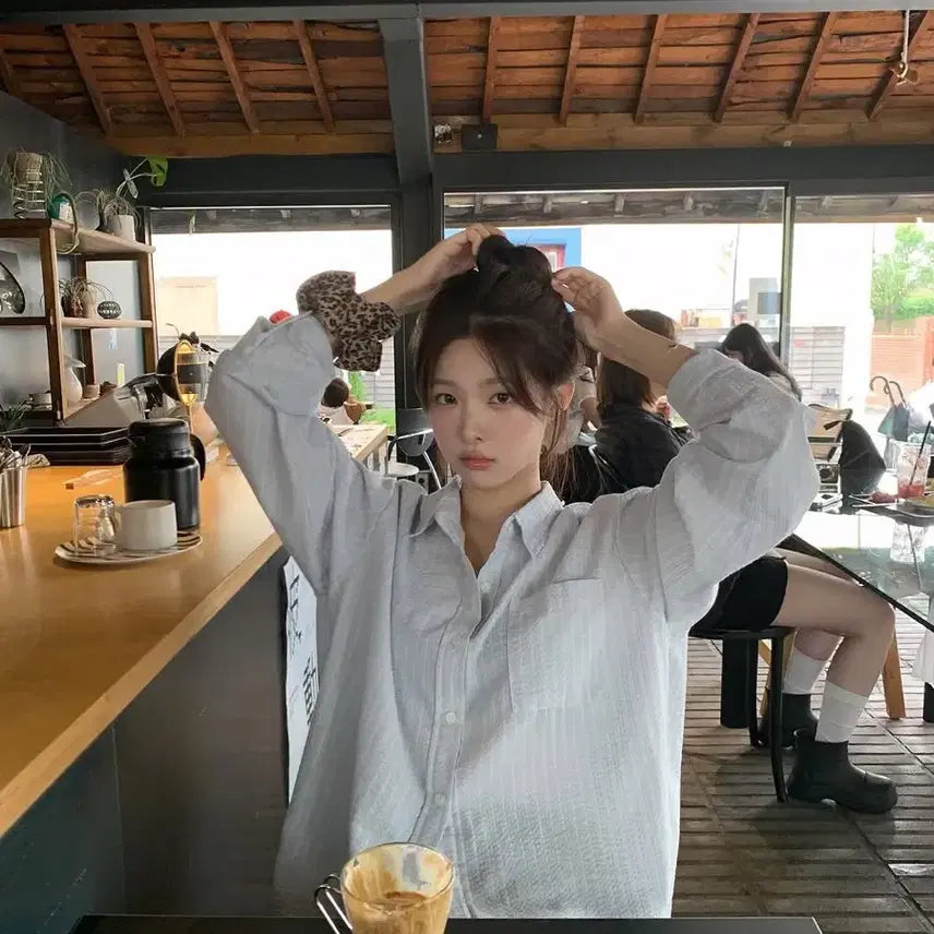 [SOLD OUT] 남서연 착용 유리에 구름 스트라이프 셔츠 shirts