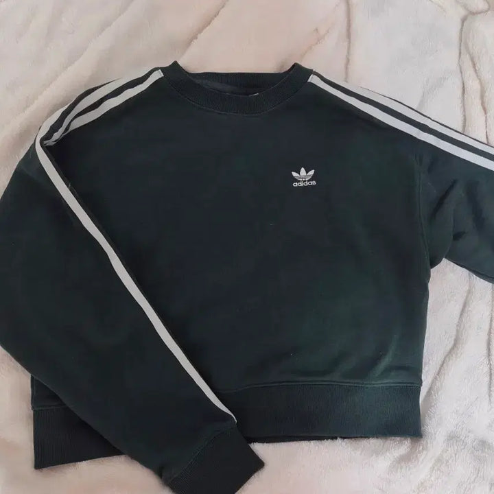 [BUNJANG] Adidas Three-Stripe Crop Sweatshirt XS / 아디다스 삼선 크롭 맨투맨 xs