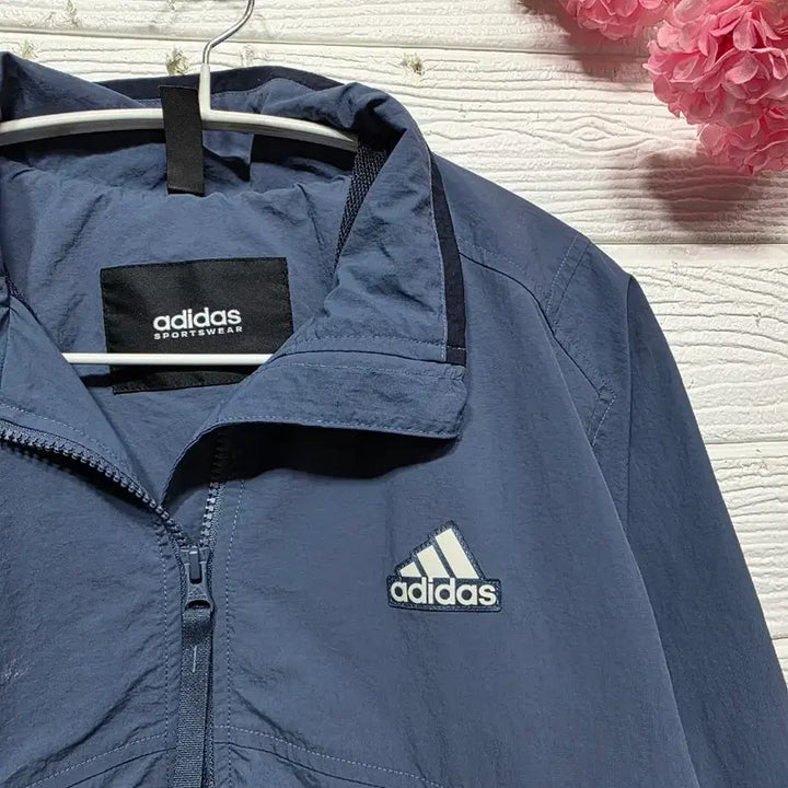 [BUNJANG] Adidas Wording Oversized Woven Jacket / 아디다스 워딩 오버싸이즈 우븐 자켓  90