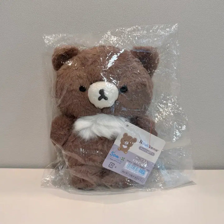 [BUNJANG] Chairoikoguma Rilakkuma Long-Haired Fluffy Koguma Plush Doll / 차이로이코구마 리락쿠마 멋진집 s 장모 후와후와 코구마 인형