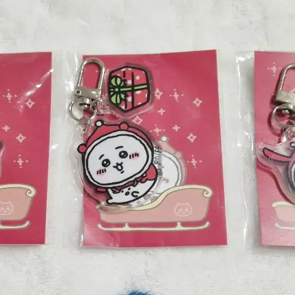 [BUNJANG] Chiikawa Usagi Hachiware Christmas Acrylic Keyring Bundle Set / 치이카와 먼작귀 아크릴 키링 우사기 하치와레 크리스마스 일괄 양도