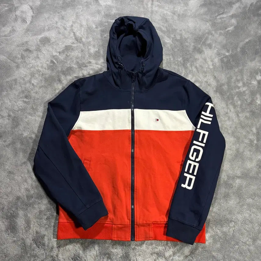 [BUNJANG] Tommy Hilfiger Vintage Small Logo Hoodie Zip-up / 타미힐피거 빈티지 스몰로고 후드집업