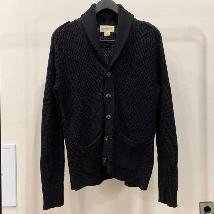 [SOLD OUT] <L> 데님앤서플라이 랄프로렌 숄카라 견장 포켓 가디건