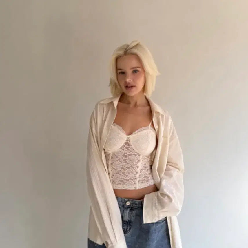 [BUNJANG] The Mysterious Hotel Bohemian Cut-off Shirt / 더미스테리어스호텔 보헤미안 컷오프 셔츠