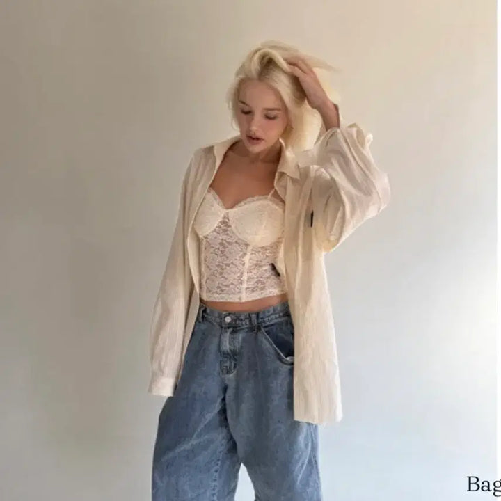 [BUNJANG] The Mysterious Hotel Bohemian Cut-off Shirt / 더미스테리어스호텔 보헤미안 컷오프 셔츠
