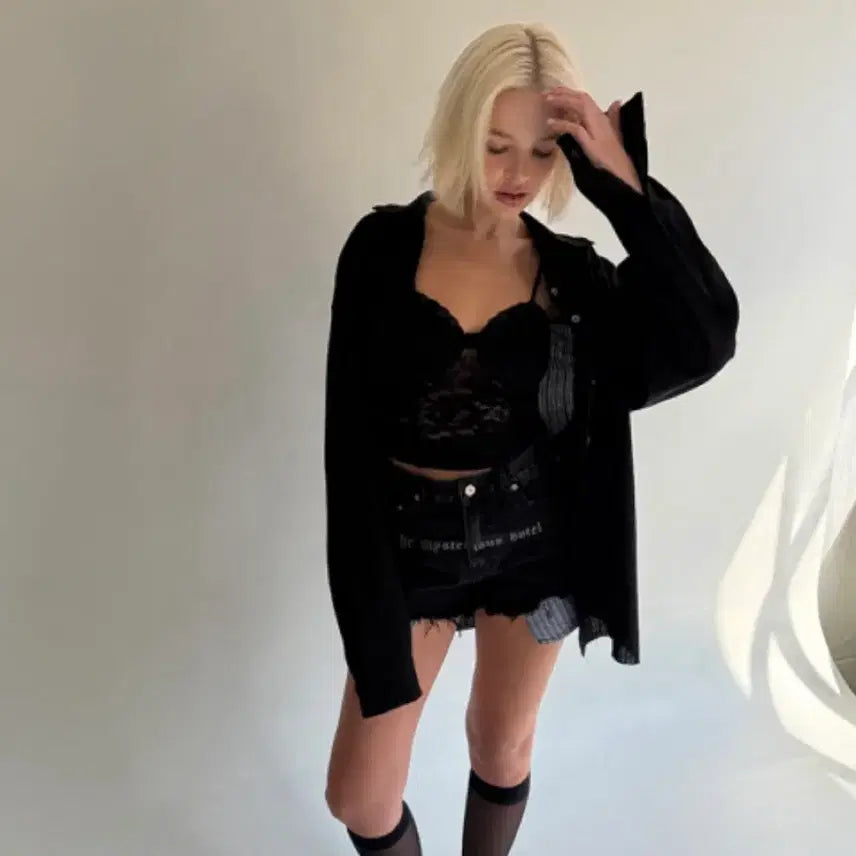 [BUNJANG] The Mysterious Hotel Bohemian Cut-off Shirt / 더미스테리어스호텔 보헤미안 컷오프 셔츠