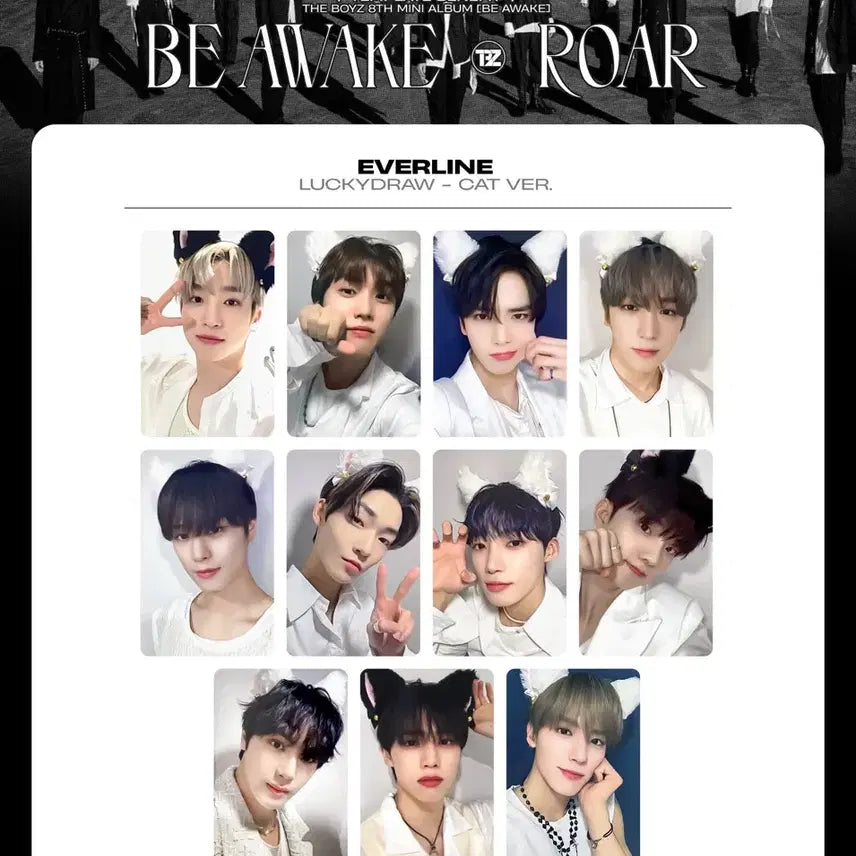 [BUNJANG] The Boyz Q Roar Everline Cat Ver. Lucky Draw / 더보이즈 큐 로어 에버라인 고양이 ver 럭드 포카