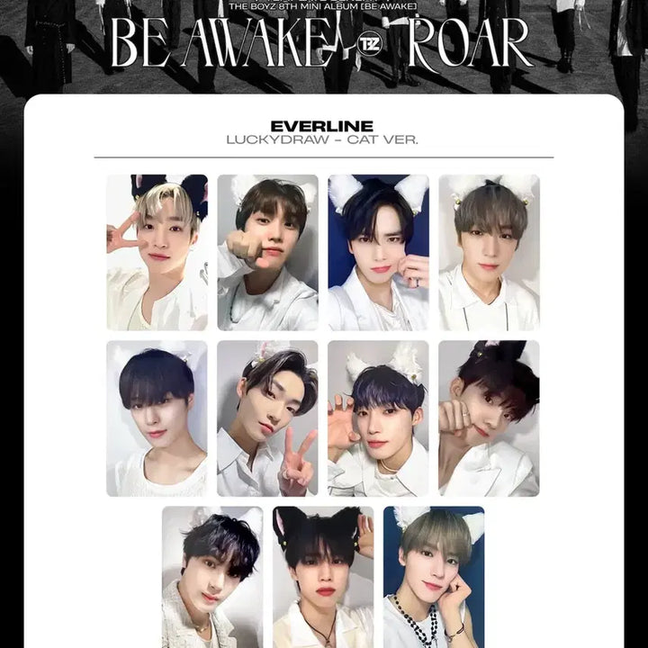 [BUNJANG] The Boyz Q Roar Everline Cat Ver. Lucky Draw / 더보이즈 큐 로어 에버라인 고양이 ver 럭드 포카