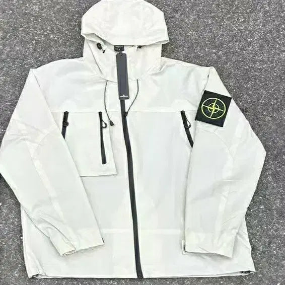 [BUNJANG] Stone Island Windbreaker White XL New / 스톤아일랜드 바람막이 XL 아이보리 새상품