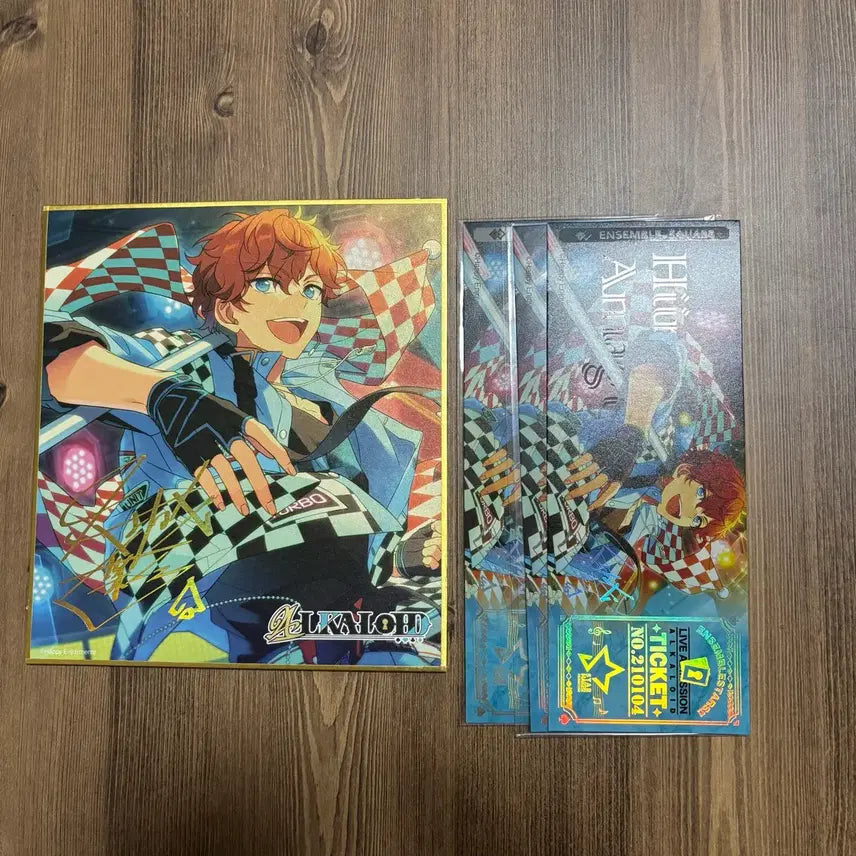 [BUNJANG] Ensemble Stars HiMERU Chinese Live Ticket and Shikishi Bundle Set / 앙스타 알칼 아마기 히이로 중스타 색지 라이브티켓 3장 일괄