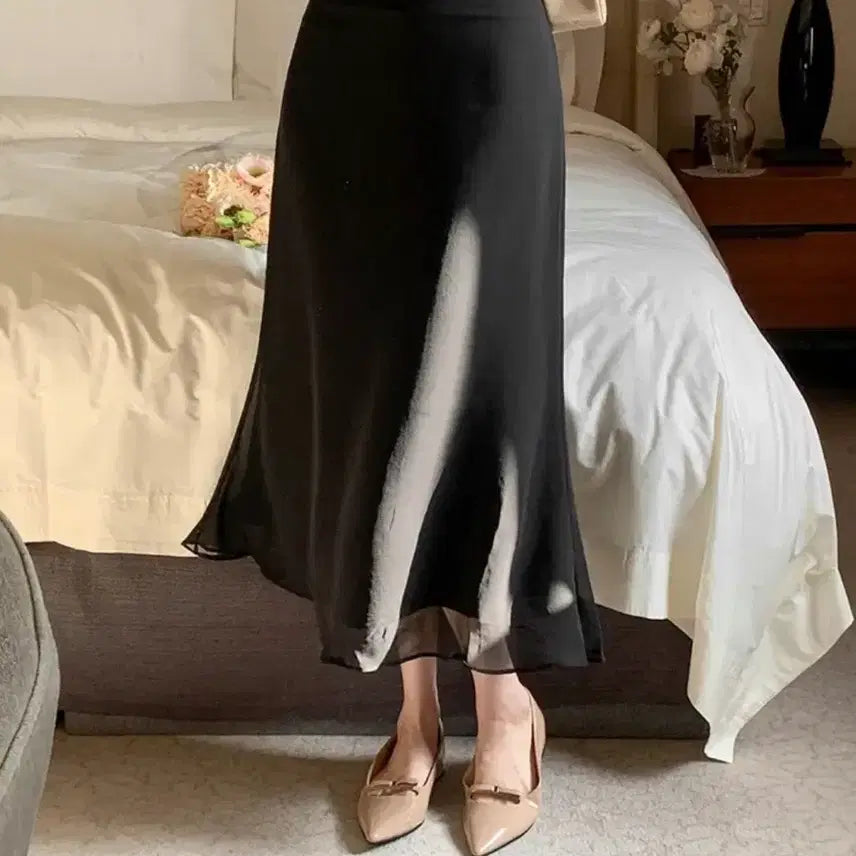 [BUNJANG] Yeri Chiffon Skirt - Guest Look - Spring - Size M / 여리 쉬폰 스커트/하객룩/데이트/봄 M size