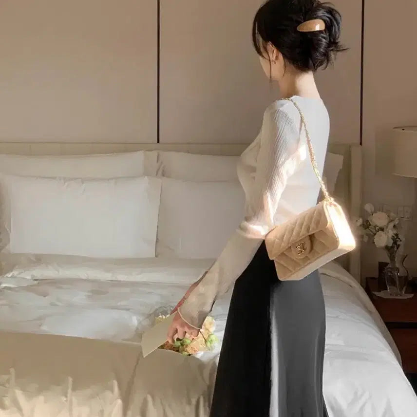 [BUNJANG] Yeri Chiffon Skirt - Guest Look - Spring - Size M / 여리 쉬폰 스커트/하객룩/데이트/봄 M size