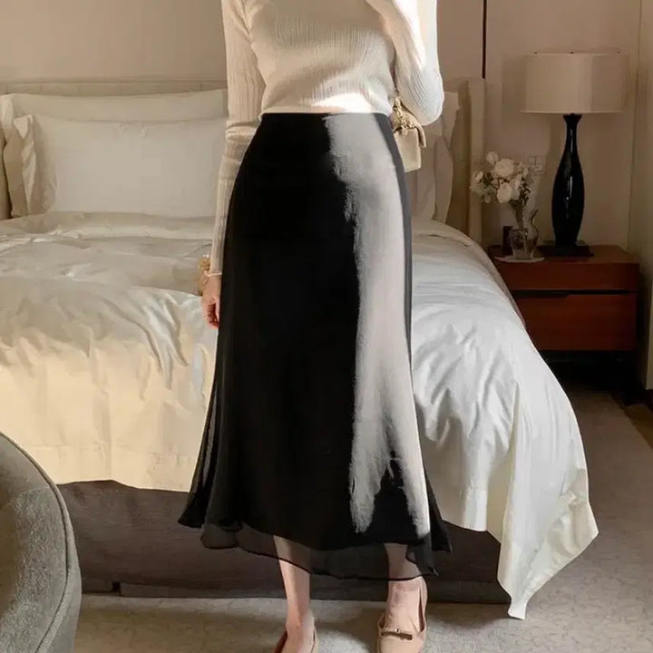 [BUNJANG] Yeri Chiffon Skirt - Guest Look - Spring - Size M / 여리 쉬폰 스커트/하객룩/데이트/봄 M size