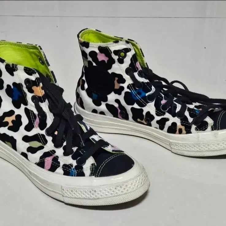 [BUNJANG] Converse Velvet Leopard Sneakers / 컨버스 벨벳 레오파드