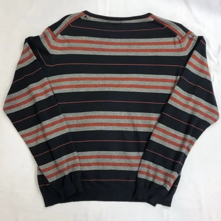 [BUNJANG] Burberry Black Stripe Knit Top / 버버리 검정색 스트라이프 맨투맨