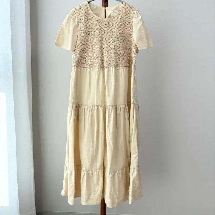 [BUNJANG] Plastic Island Embroidered Long Dress / 플라스틱 아일랜드 자수 롱원피스