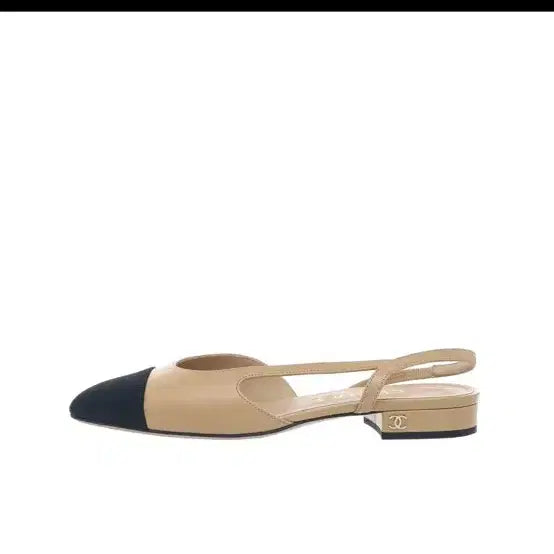 [BUNJANG] Chanel Slingback Beige and Black / 샤넬 슬링백