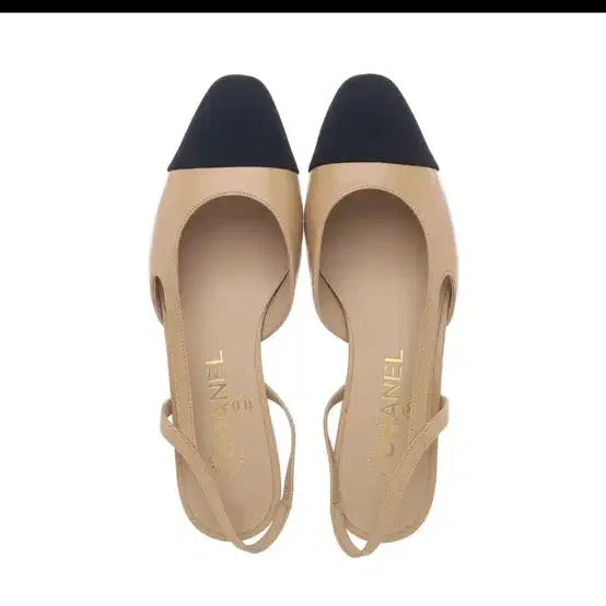 [BUNJANG] Chanel Slingback Beige and Black / 샤넬 슬링백