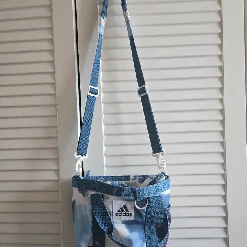 [BUNJANG] Adidas Blue Pattern Shoulder/Tote Bag / 아디다스 블루 패턴 숄더/토트백