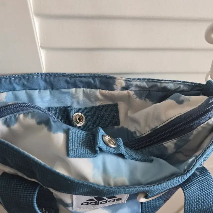 [BUNJANG] Adidas Blue Pattern Shoulder/Tote Bag / 아디다스 블루 패턴 숄더/토트백