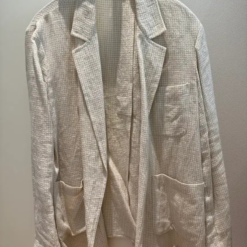 [BUNJANG] BEAKER Ivory Check Blazer / BEAKER 아이보리 체크 자켓 (000사이즈)