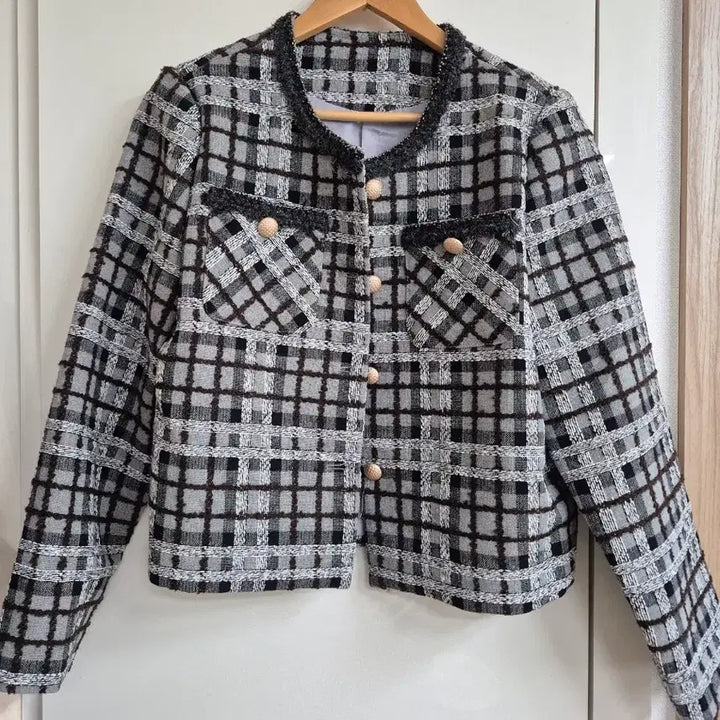 [BUNJANG] S.T Style Check Tweed Jacket / 샤st 체크 트위드 자켓(새상품)
