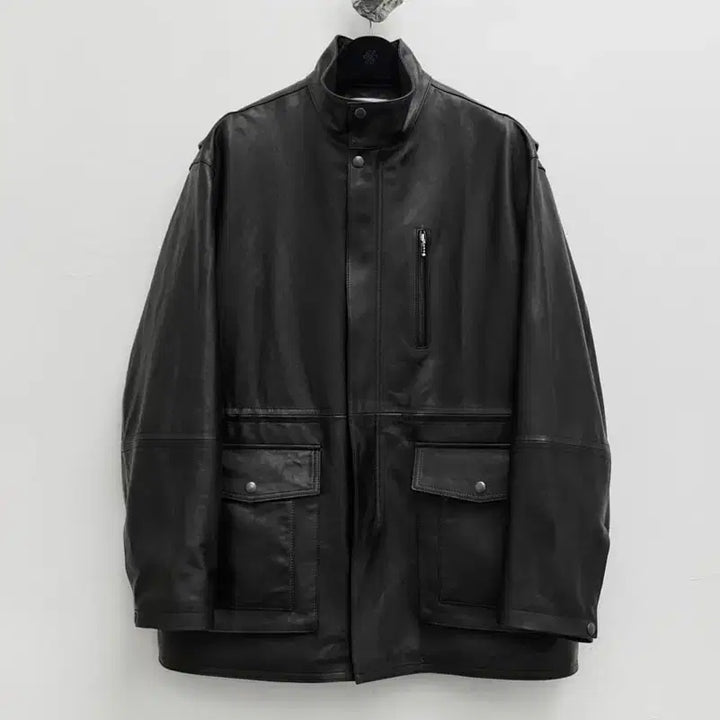 [BUNJANG] Youth 24FW High Neck Leather Half Coat / [구매, S] 유스 24FW 하이넥 레더 하프 코트 블랙