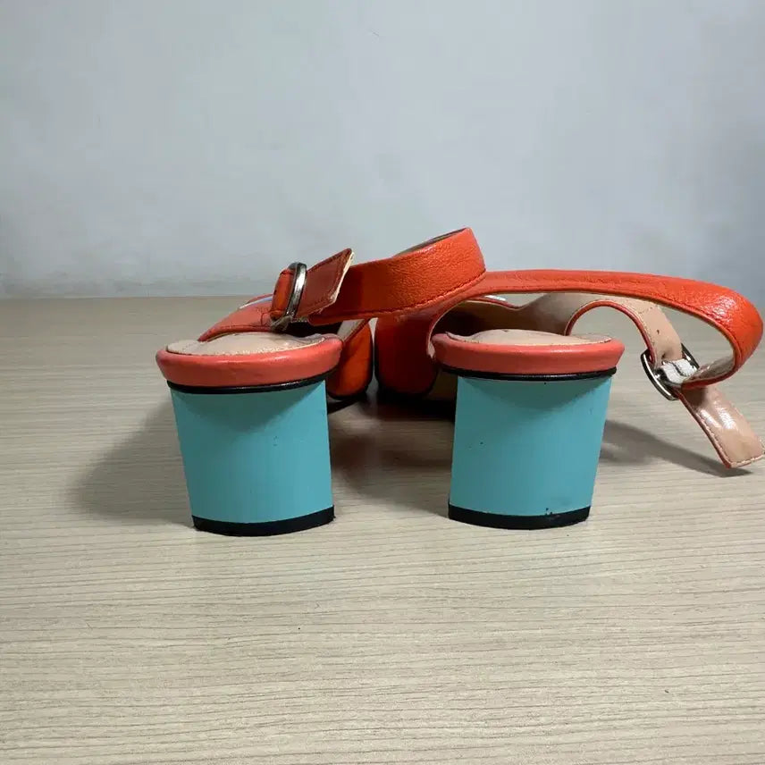 [BUNJANG] NAMUHANA Orange Mule Heel Pumps 240 / NAMUHANA 오렌지 뮬 힐 펌프스 240