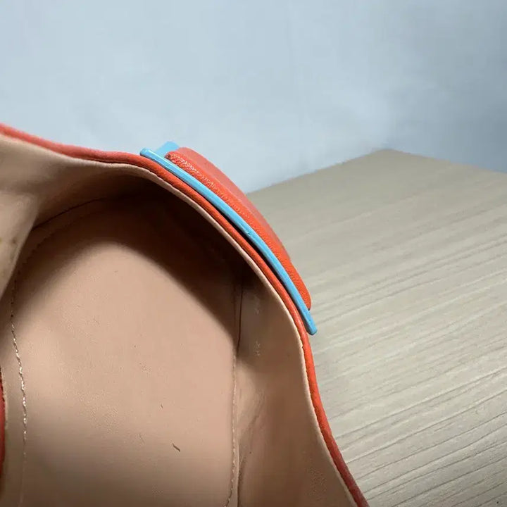 [BUNJANG] NAMUHANA Orange Mule Heel Pumps 240 / NAMUHANA 오렌지 뮬 힐 펌프스 240