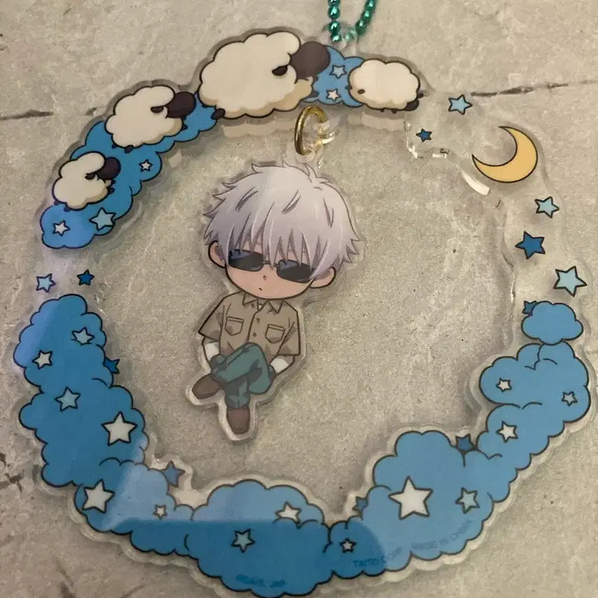 [SOLD OUT] 주술회전 고죠 사토루 사복 유라유라 흔들 오야스미 잘자요 아크릴 키링