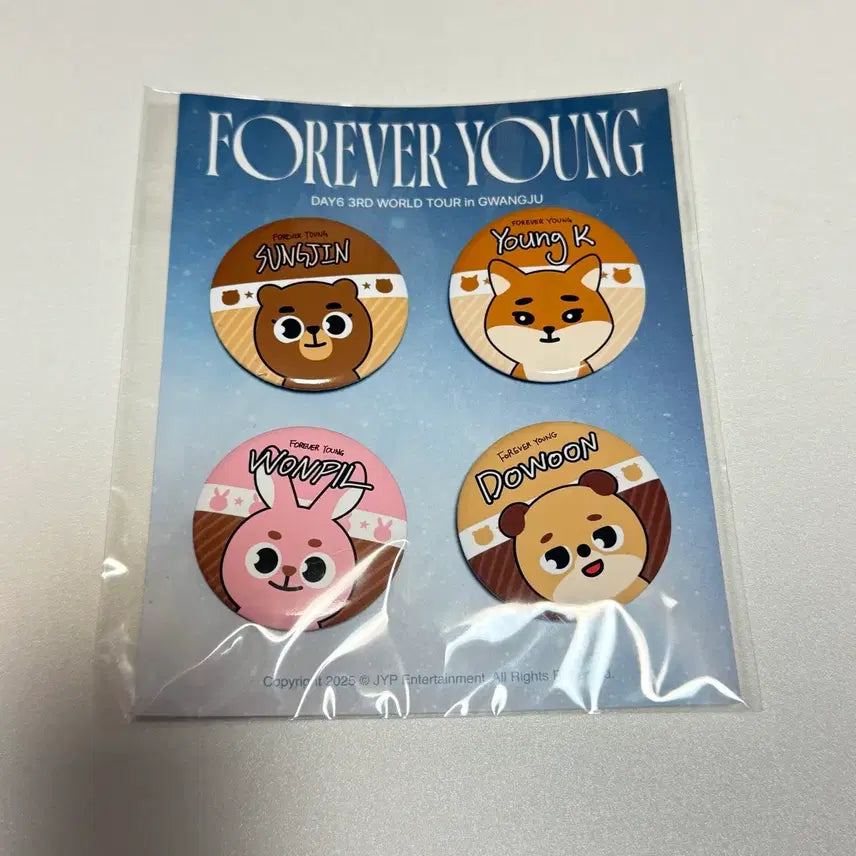 [BUNJANG] Day6 Forever Young Gwangju Badge Set / 데이식스 Forever Young 광주 뱃지 세트 새상품