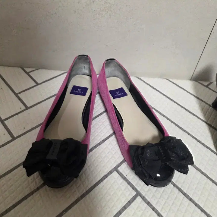 [SOLD OUT] 바바라 리본 플랫슈즈 핑크 여성용.235