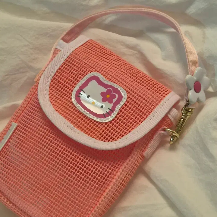 [BUNJANG] Vintage Kitty Mash Pouch / 고전키티 고전키티파우치 카오하나키티 매쉬파우치