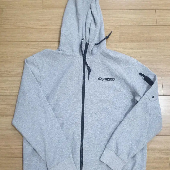 [BUNJANG] Discovery Hooded Zip-up Gray Hoodie / 디스커버리 후드집업