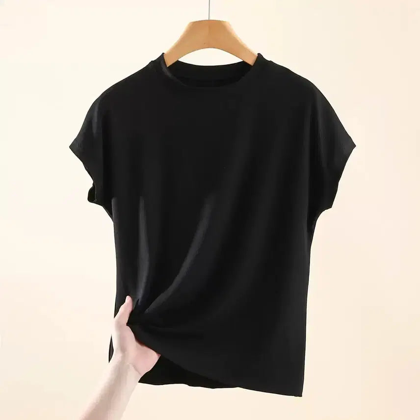 [BUNJANG] Basic Ribbed Summer Short Sleeve T-shirt / (창고정리) 골지 여름 반팔티