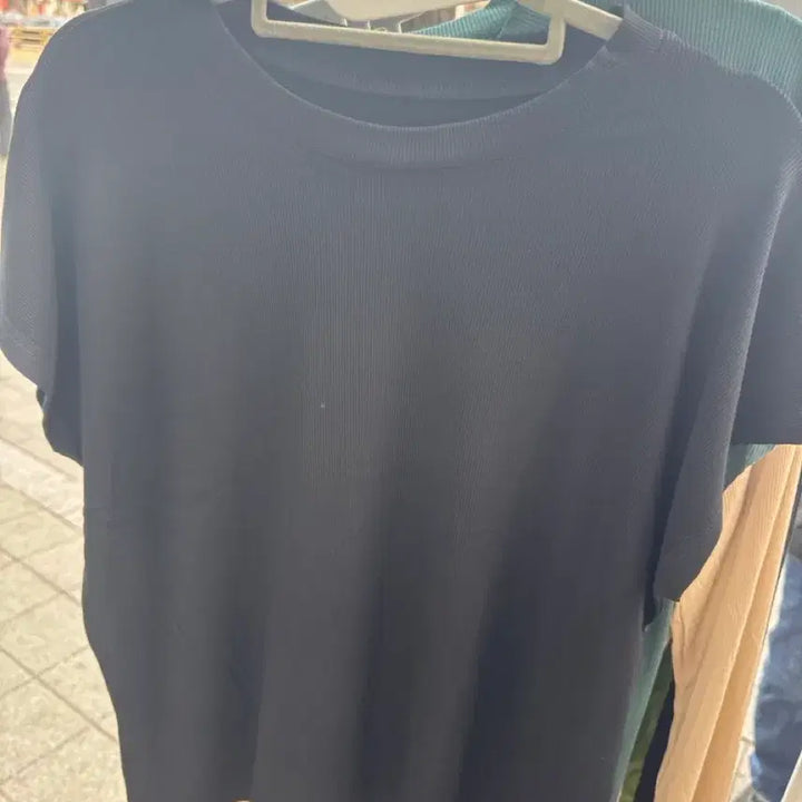 [BUNJANG] Basic Ribbed Summer Short Sleeve T-shirt / (창고정리) 골지 여름 반팔티