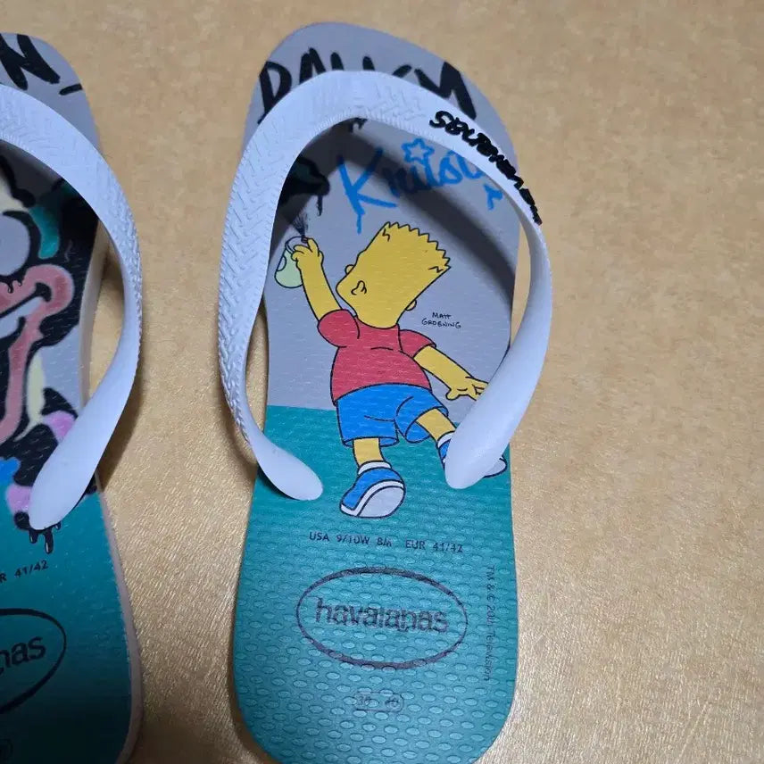 [BUNJANG] Havaianas Simpsons Flip-Flops EUR41/42 / 하바이아나스 심슨 플립플랍 EUR41/42 팝니다.
