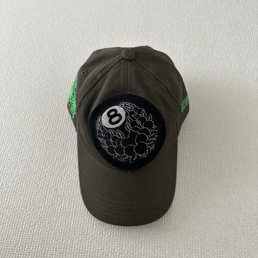 [BUNJANG] Stüssy x Dries Van Noten 8 Ball Patch Cap Khaki / 스투시 x 드리스 반 노튼 8 볼 패치 캡 카키