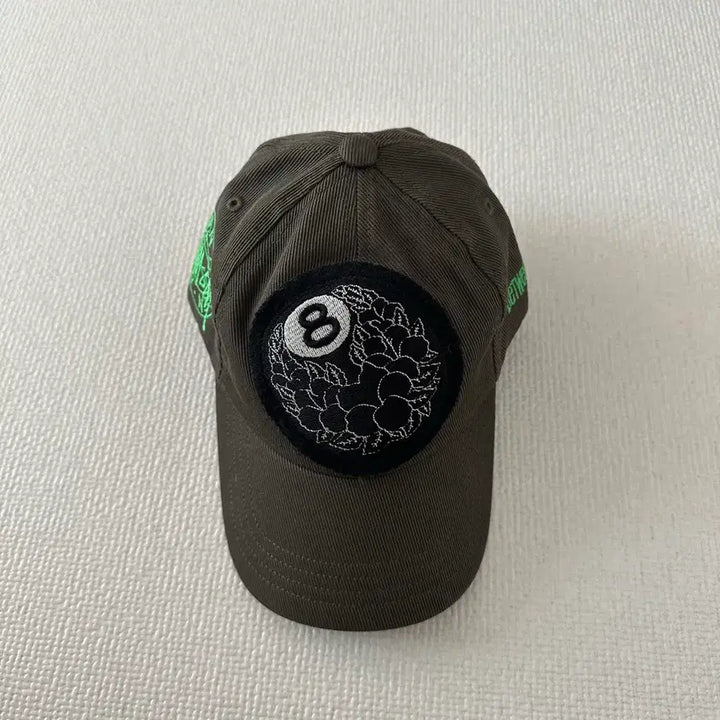 [BUNJANG] Stüssy x Dries Van Noten 8 Ball Patch Cap Khaki / 스투시 x 드리스 반 노튼 8 볼 패치 캡 카키