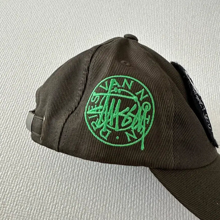 [BUNJANG] Stüssy x Dries Van Noten 8 Ball Patch Cap Khaki / 스투시 x 드리스 반 노튼 8 볼 패치 캡 카키