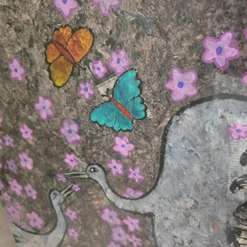 [BUNJANG] Song Myung-sook Original Artwork - Newspaper Collage Mixed Media (2009) / 송명숙 작가 원화 - 신문 콜라주 혼합매체