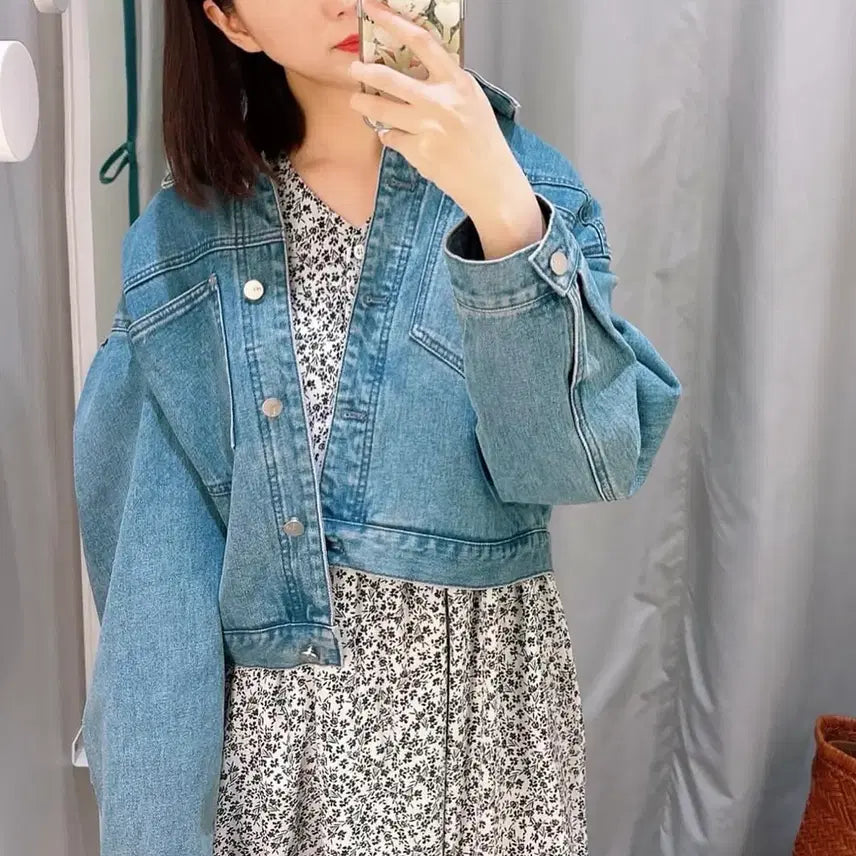 [BUNJANG] LAP Cropped Denim Jacket / 랩 LAP 크롭 데님 자켓