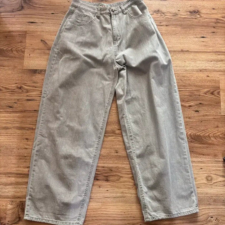 [BUNJANG] OOTJ Wide Denim Pants (Green) / OOTJ oot 와이드 데님 팬츠(그린)