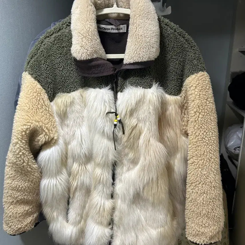 [BUNJANG] The Open Product YY Fleece Fur Jacket / 더 오픈 프로덕트 / 오픈 와이와이 후리스 플리스 퍼 자켓