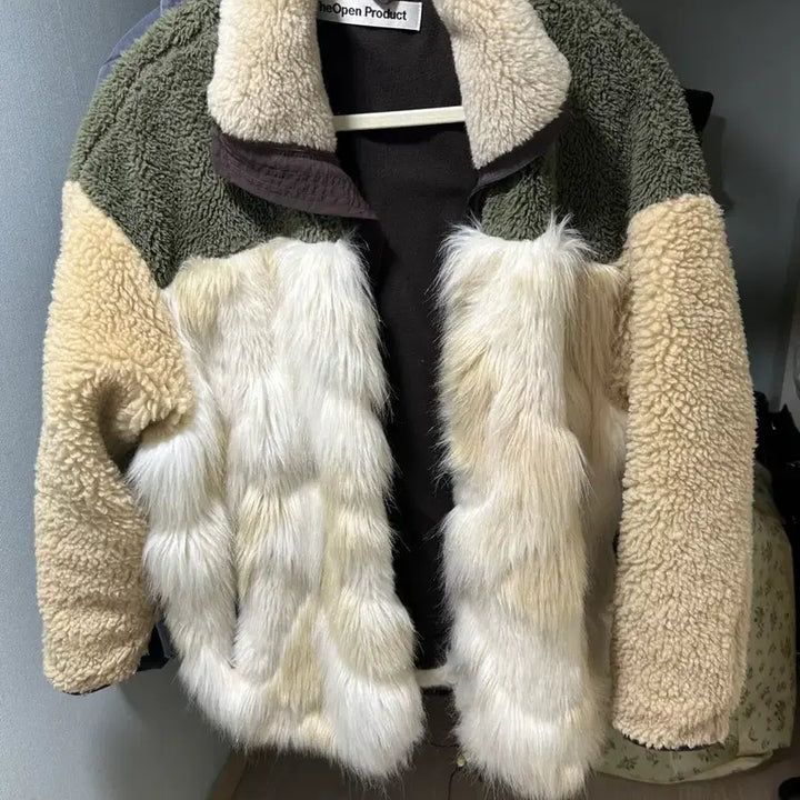 [BUNJANG] The Open Product YY Fleece Fur Jacket / 더 오픈 프로덕트 / 오픈 와이와이 후리스 플리스 퍼 자켓